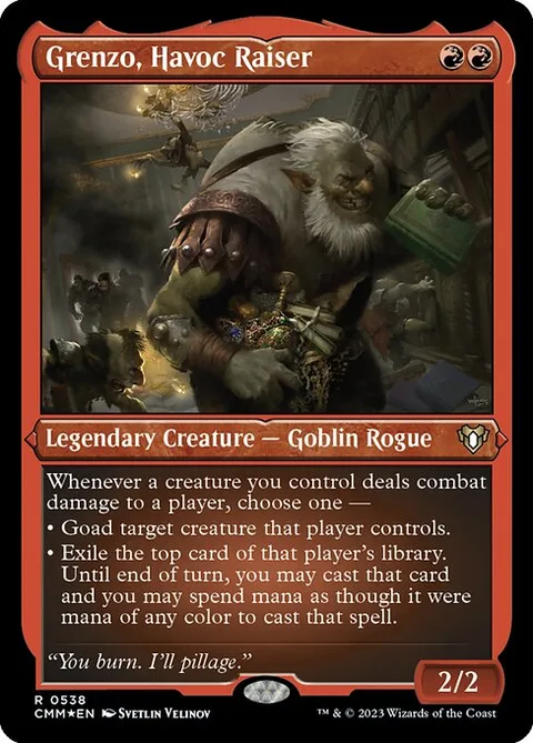 Grenzo, Havoc Raiser, carte 538 de Commander Masters