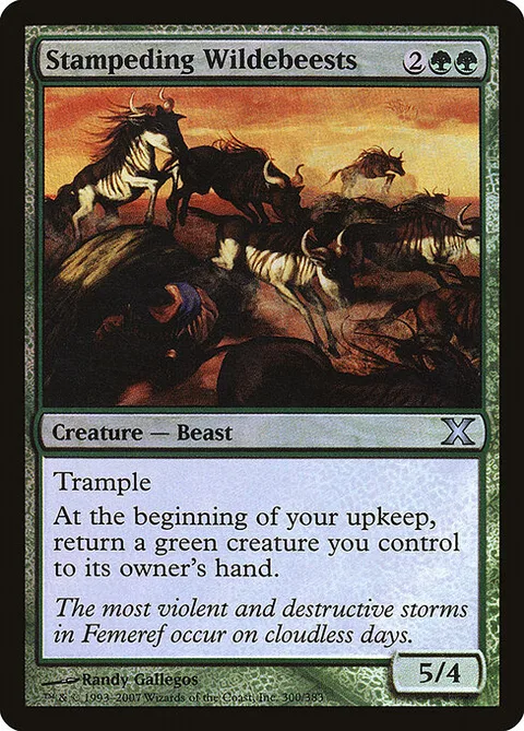 Stampeding Wildebeests, card 300★ from Tenth Edition