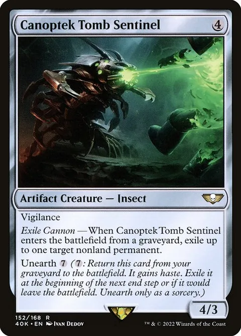 Canoptek Tomb Sentinel, carte 152 de Warhammer 40,000 Commander
