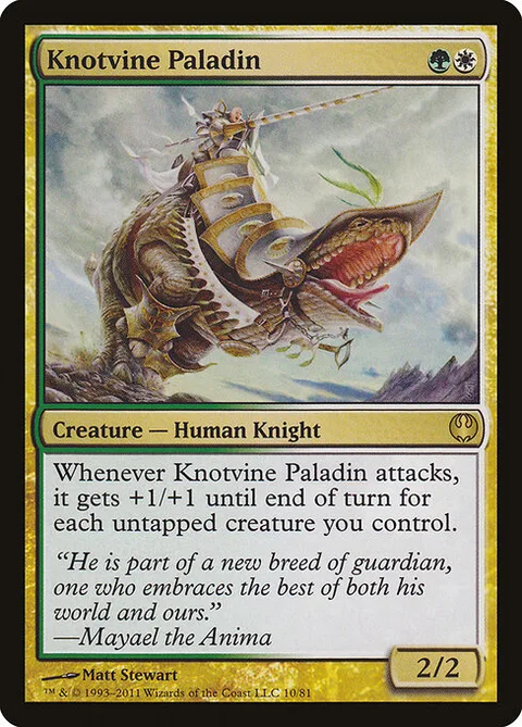 Knotvine Paladin, card 10 from Duel Decks: Knights vs. Dragons