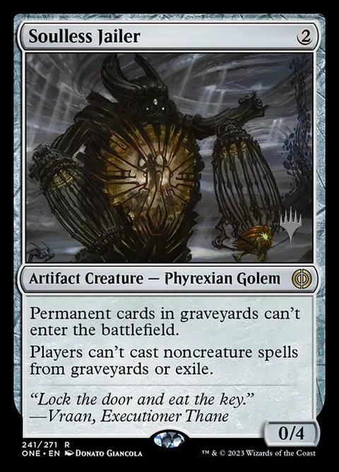 Soulless Jailer, carte 241p de Phyrexia: All Will Be One Promos