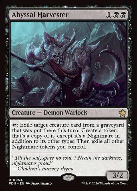 Abyssal Harvester, card 54 from Foundations