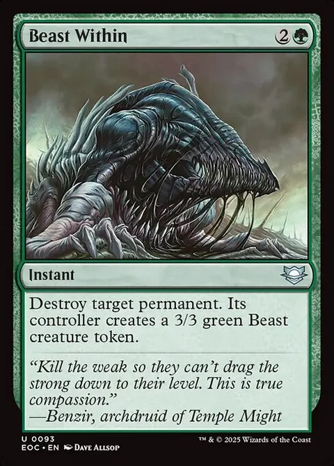 Beast Within, carte 93 de Edge of Eternities Commander