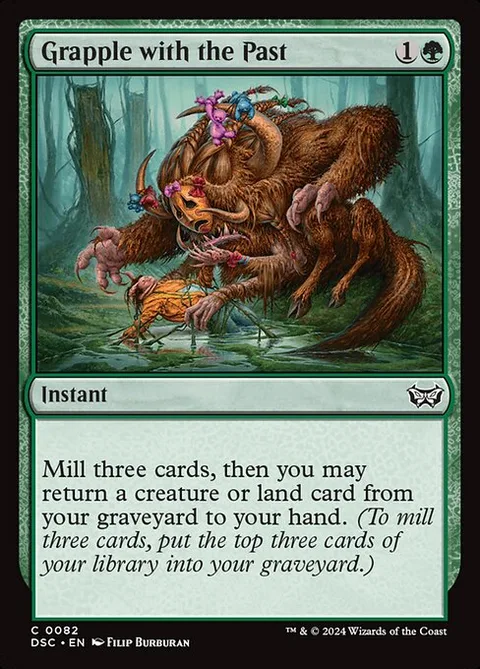 Grapple with the Past, card 82 from Duskmourn: House of Horror Commander