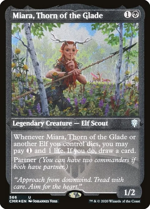 Miara, Thorn of the Glade, card 566 from Commander Legends