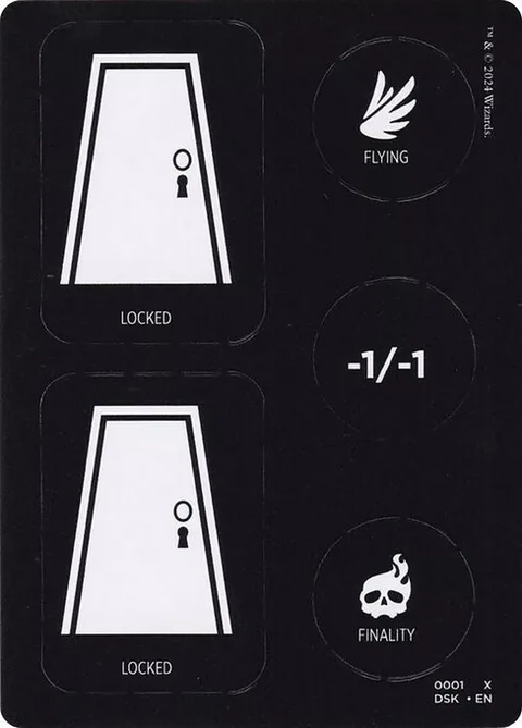 Punchcard // Punchcard, card 19 from Duskmourn: House of Horror Tokens