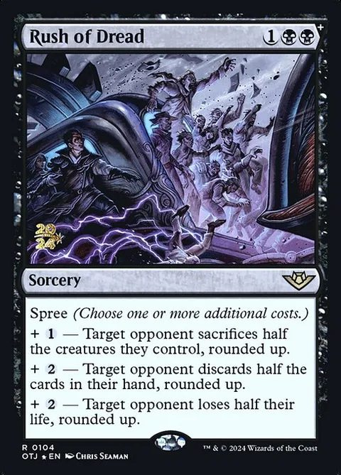 Rush of Dread, card 104s from Outlaws of Thunder Junction Promos