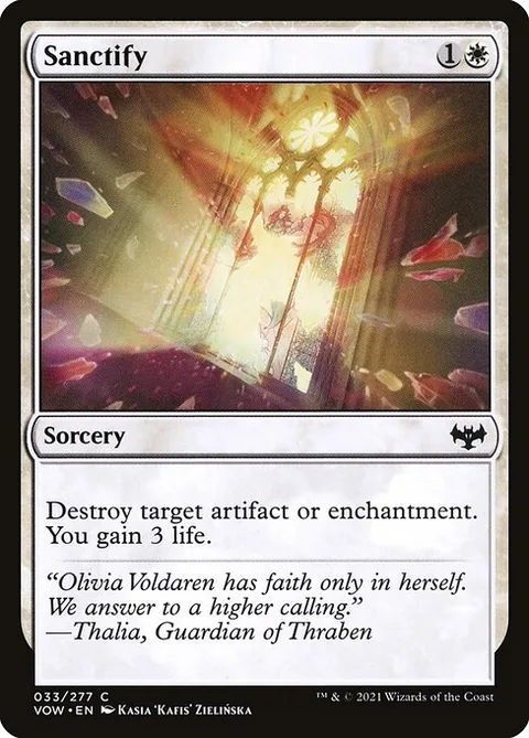 Sanctify, card 33 from Innistrad: Crimson Vow