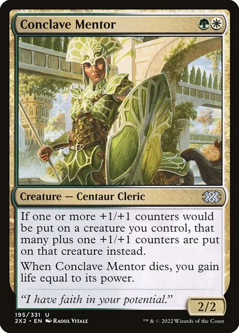 Conclave Mentor, card 195 from Double Masters 2022