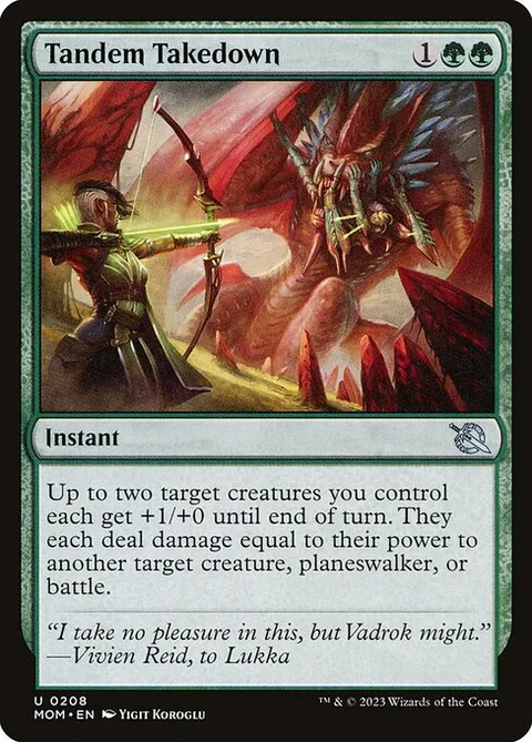 Tandem Takedown, card 208 from March of the Machine