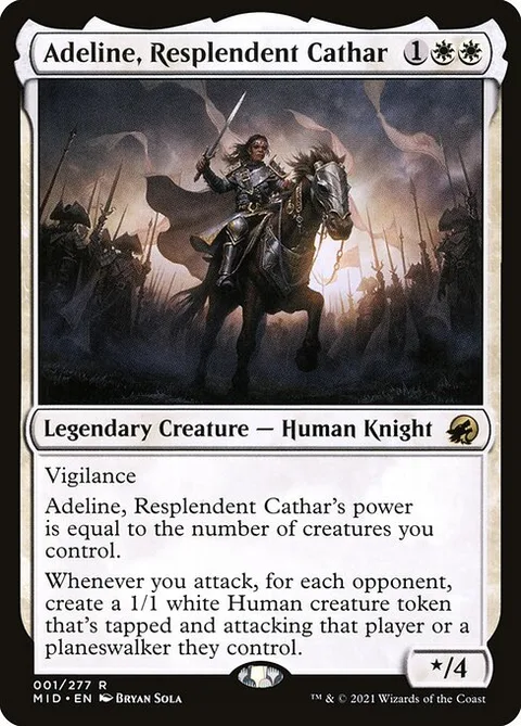 Adeline, Resplendent Cathar, carte 1 de Innistrad: Midnight Hunt