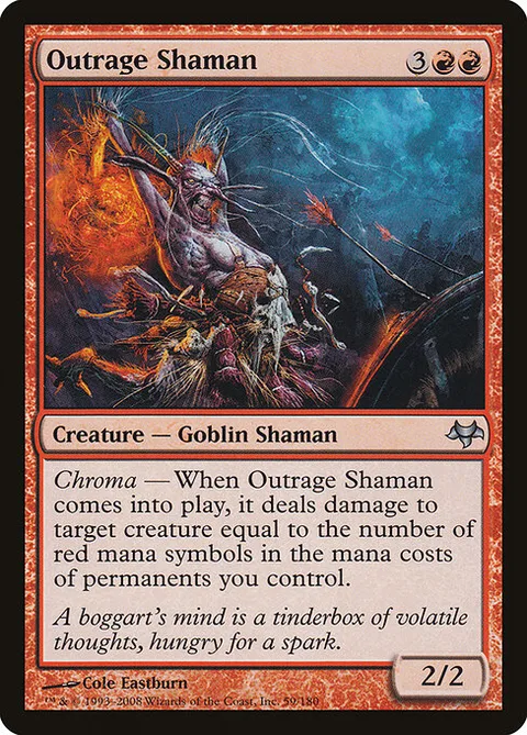 Outrage Shaman, card 59 from Eventide