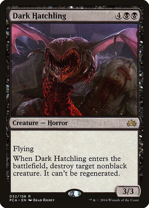 Dark Hatchling, card 32 from Planechase Anthology