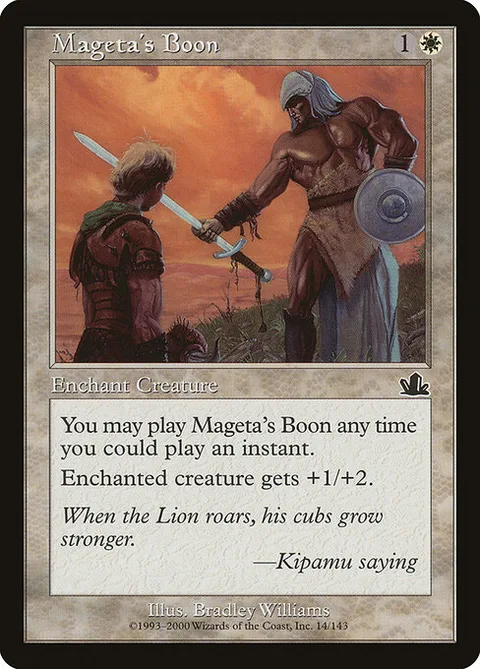 Mageta's Boon, card 14 from Prophecy