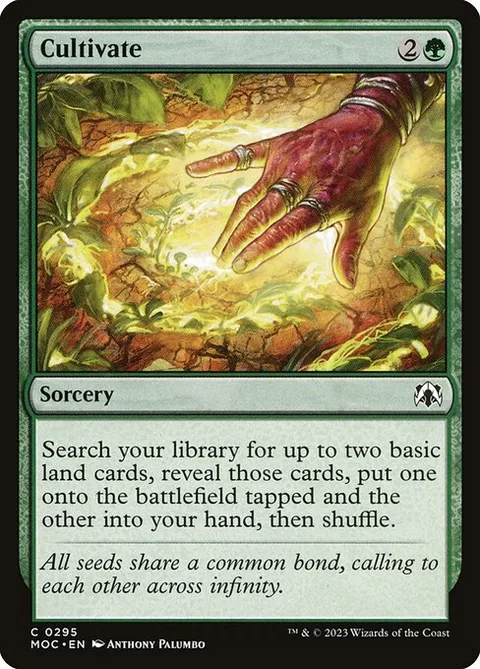 Cultivate, card 295 from March of the Machine Commander