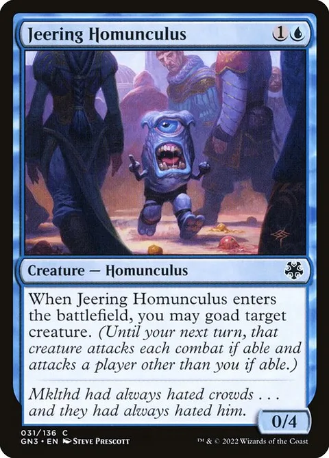 Jeering Homunculus, card 31 from Game Night: Free-for-All