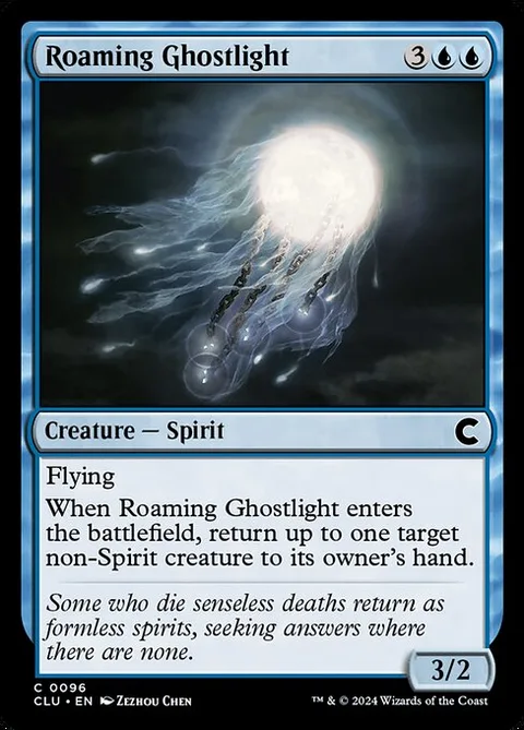 Roaming Ghostlight, card 96 from Ravnica: Clue Edition