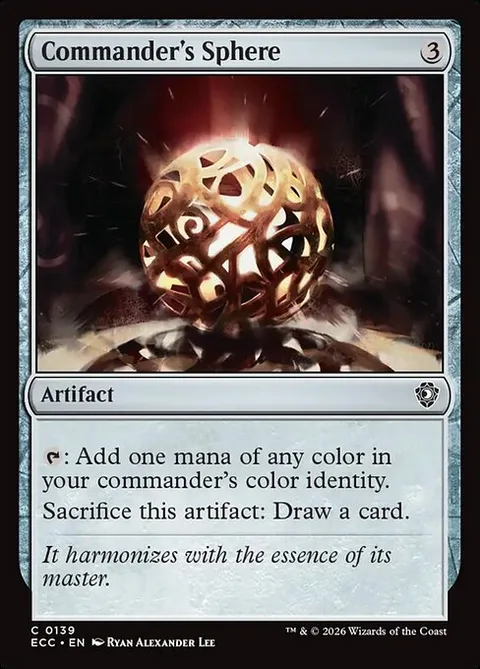Commander's Sphere, card 139 from Lorwyn Eclipsed Commander