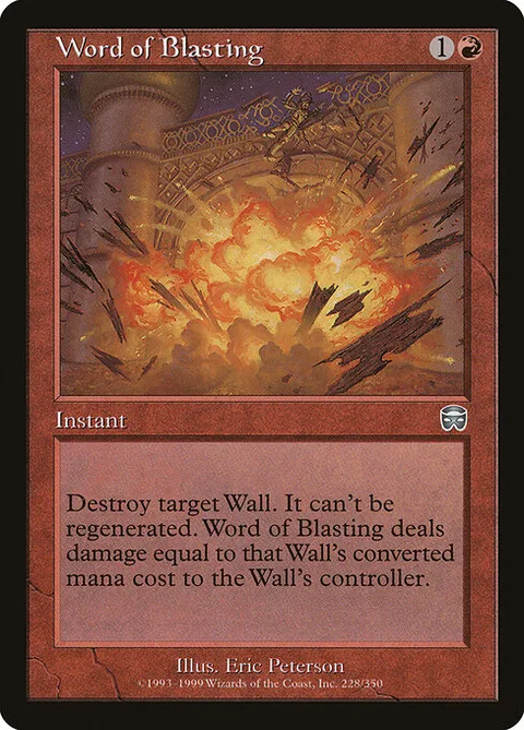 Word of Blasting, card 228 from Mercadian Masques