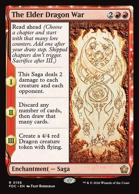 The Elder Dragon War, card 156 from Foundations Commander