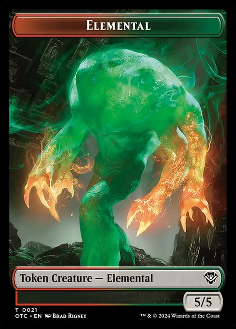 Elemental, card 21 from Outlaws of Thunder Junction Commander Tokens