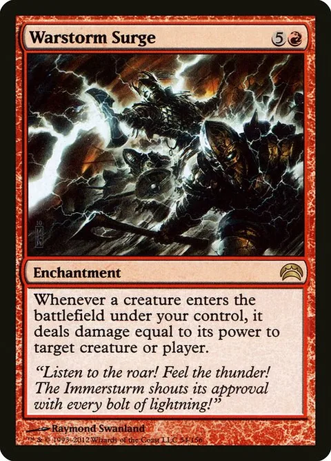 Warstorm Surge, card 54 from Planechase 2012