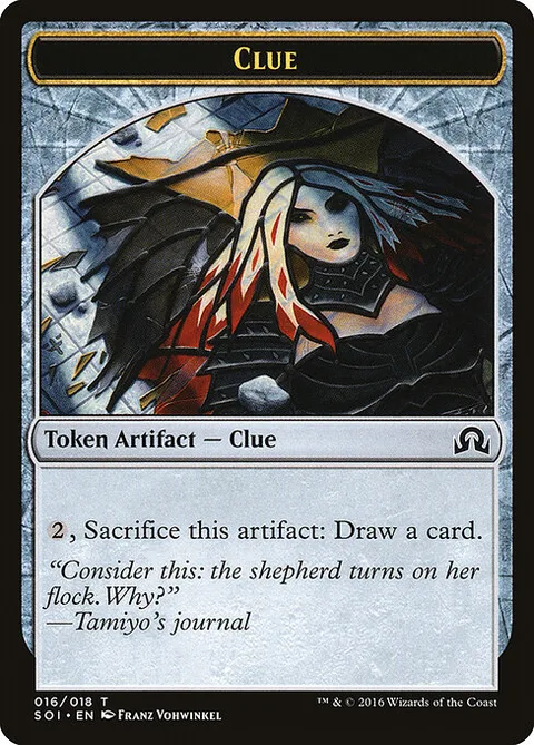 Clue, card 16 from Shadows over Innistrad Tokens