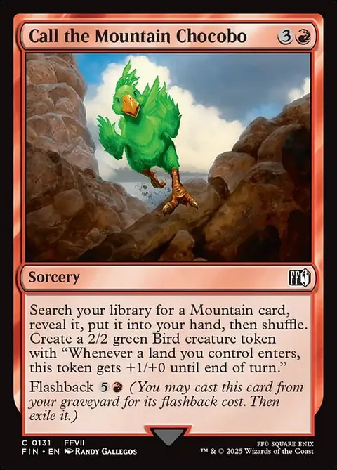 Call the Mountain Chocobo, card 131 from Final Fantasy