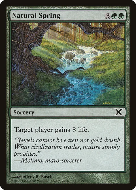 Natural Spring, card 281 from Tenth Edition