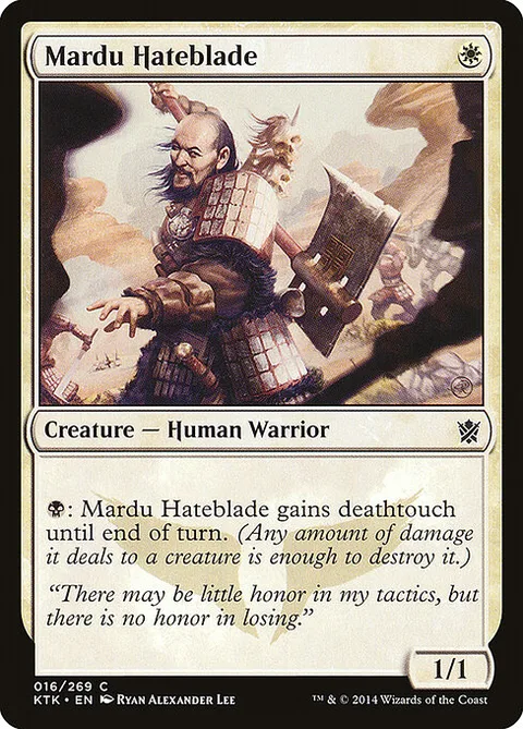 Mardu Hateblade, carte 16 de Khans of Tarkir