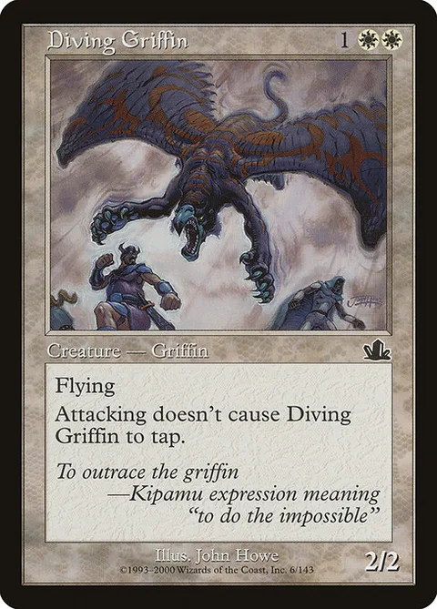 Diving Griffin, card 6 from Prophecy