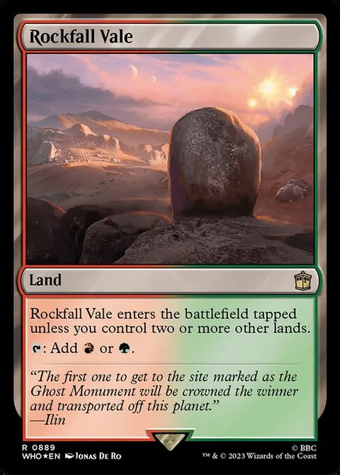 Rockfall Vale, card 889 from Doctor Who