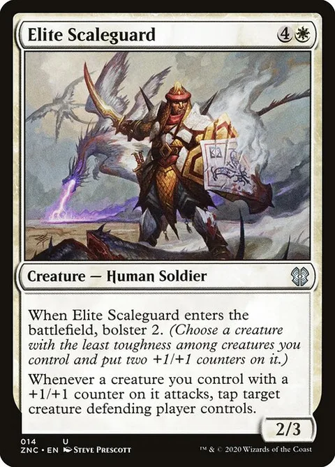 Elite Scaleguard, card 14 from Zendikar Rising Commander