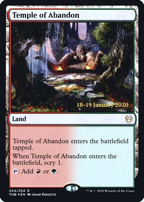 Temple of Abandon, card 244s from Theros Beyond Death Promos