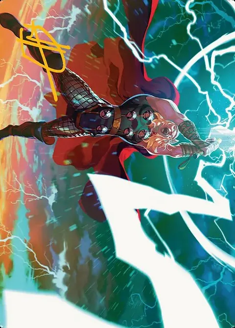 Lightning Strike // Lightning Strike, card 11 from Marvel Super Heroes Art Series