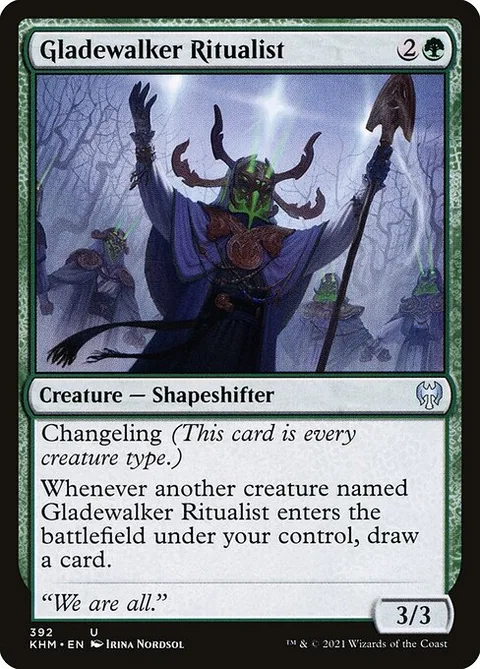 Gladewalker Ritualist, card 392 from Kaldheim