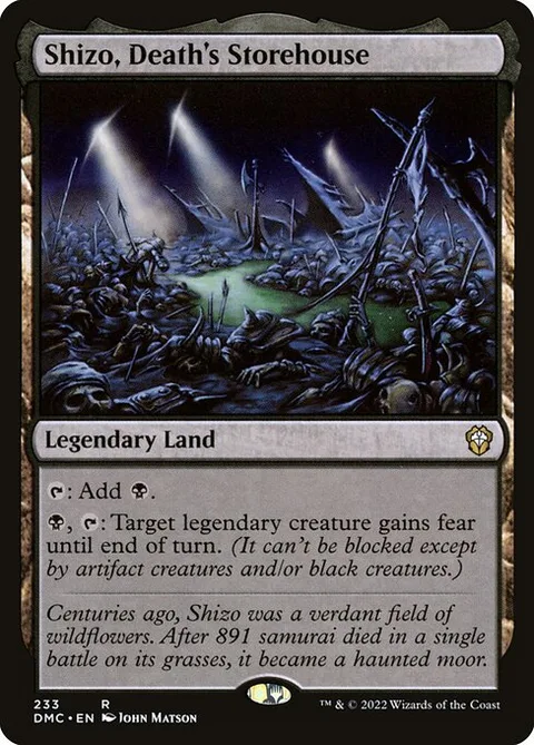 Shizo, Death's Storehouse, card 233 from Dominaria United Commander