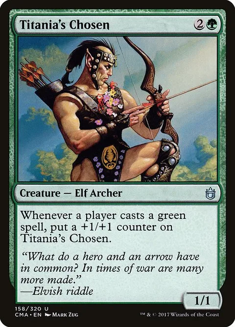 Titania's Chosen, card 158 from Commander Anthology