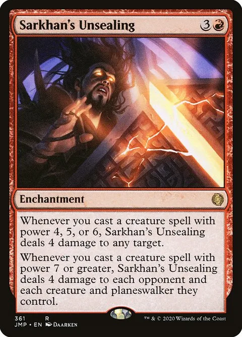 Sarkhan's Unsealing, card 361 from Jumpstart