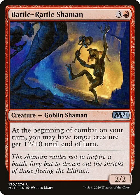 Battle-Rattle Shaman, carte 130 de Core Set 2021