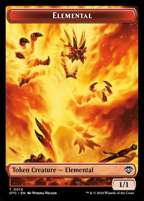 Elemental, card 14 from Outlaws of Thunder Junction Commander Tokens