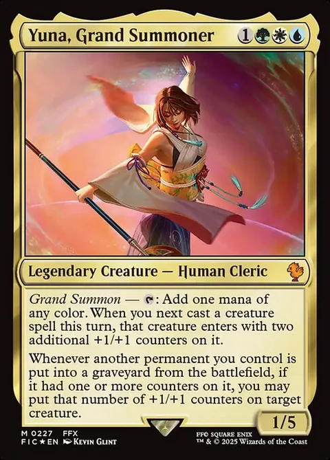 Yuna, Grand Summoner, card 227 from Final Fantasy Commander