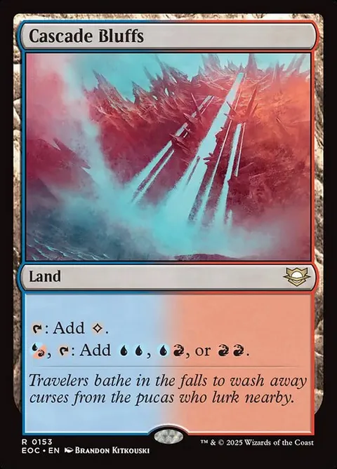 Cascade Bluffs, carte 153 de Edge of Eternities Commander