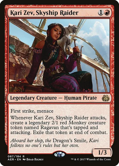 Kari Zev, Skyship Raider, card 87 from Aether Revolt