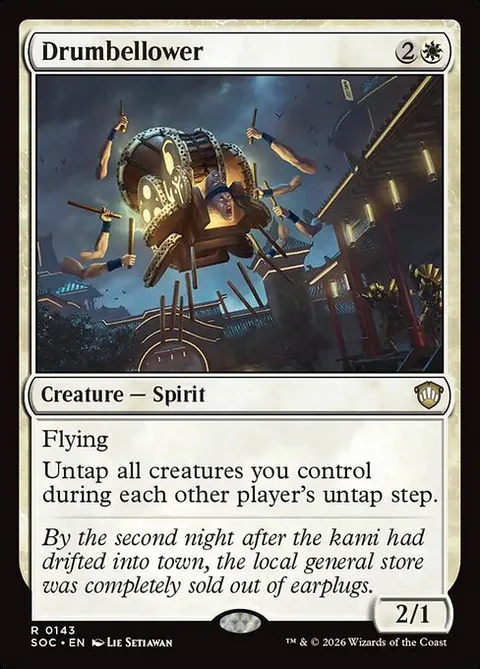 Drumbellower, card 143 from Secrets of Strixhaven Commander