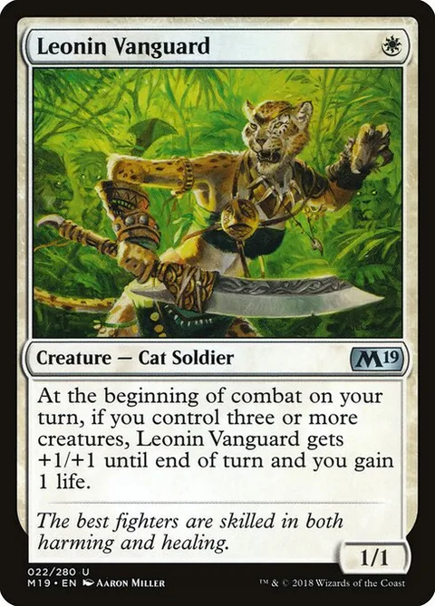 Leonin Vanguard, card 22 from Core Set 2019