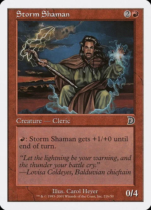 Storm Shaman, card 21b from Deckmasters