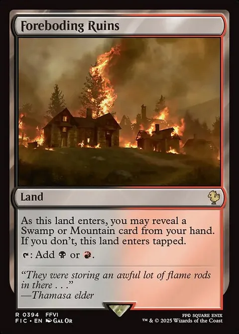 Foreboding Ruins, card 394 from Final Fantasy Commander