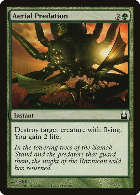 Aerial Predation, card 113 from Return to Ravnica