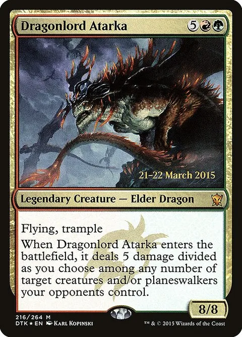 Dragonlord Atarka, carte 216s de Dragons of Tarkir Promos